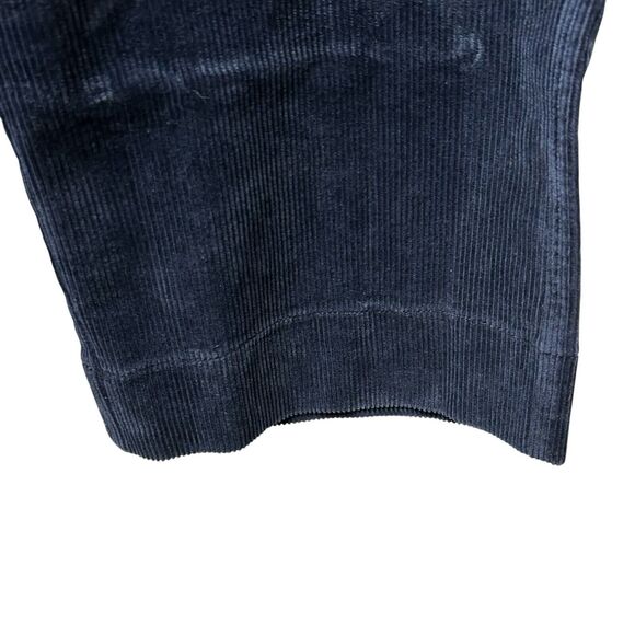 Lands' End Corduroy Cropped Wide‎ Leg Stretch Capri Pants-Dark Navy Blue-Size 12 - Picture 3 of 10
